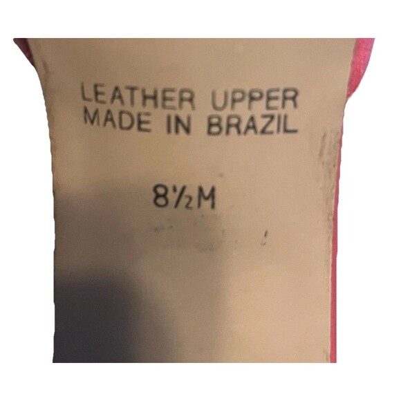 Vintage Two Lips Red Leather Slipon Kitten Heels Women's Size 8.5 READ - Picture 2 of 6